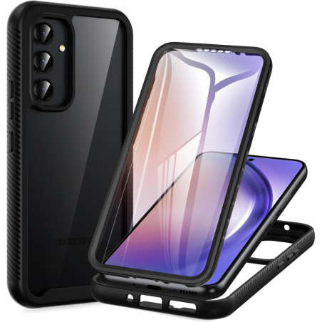 ZhuoFan Coque pour Samsung Galalxy A54 5G avec Protection D'écran Intégré,360° Integrale Antichoc Anti-Rayures Transparent Rigid