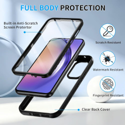 ZhuoFan Coque pour Samsung Galalxy A54 5G avec Protection D'écran Intégré,360° Integrale Antichoc Anti-Rayures Transparent Rigid