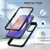 ZhuoFan Coque pour Samsung Galalxy A54 5G avec Protection D'écran Intégré,360° Integrale Antichoc Anti-Rayures Transparent Rigid