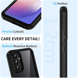 ZhuoFan Coque pour Samsung Galalxy A54 5G avec Protection D'écran Intégré,360° Integrale Antichoc Anti-Rayures Transparent Rigid