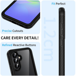 ZhuoFan Coque pour Samsung Galaxy A56 5G / A36 5G / A37 5G avec Protection D'écran Intégré,360° Integrale Antichoc Anti-Rayures 