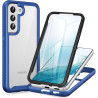 ZhuoFan Coque pour Samsung Galalxy S22 5G avec Protection D'écran Intégré,360° Integrale Antichoc Anti-Rayures Transparent Rigid