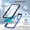 ZhuoFan Coque pour Samsung Galalxy S22 5G avec Protection D'écran Intégré,360° Integrale Antichoc Anti-Rayures Transparent Rigid