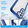 ZhuoFan Coque pour Samsung Galalxy S22 5G avec Protection D'écran Intégré,360° Integrale Antichoc Anti-Rayures Transparent Rigid