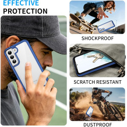 ZhuoFan Coque pour Samsung Galalxy S22 5G avec Protection D'écran Intégré,360° Integrale Antichoc Anti-Rayures Transparent Rigid