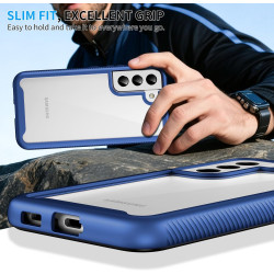 ZhuoFan Coque pour Samsung Galalxy S22 5G avec Protection D'écran Intégré,360° Integrale Antichoc Anti-Rayures Transparent Rigid