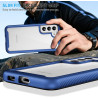 ZhuoFan Coque pour Samsung Galalxy S22 5G avec Protection D'écran Intégré,360° Integrale Antichoc Anti-Rayures Transparent Rigid