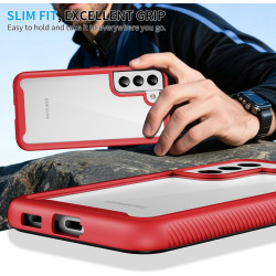 ZhuoFan Coque pour Samsung Galalxy S22 5G avec Protection D'écran Intégré,360° Integrale Antichoc Anti-Rayures Transparent Rigid