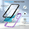 ZhuoFan Coque pour Samsung Galalxy S22 5G avec Protection D'écran Intégré,360° Integrale Antichoc Anti-Rayures Transparent Rigid