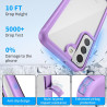 ZhuoFan Coque pour Samsung Galalxy S22 5G avec Protection D'écran Intégré,360° Integrale Antichoc Anti-Rayures Transparent Rigid