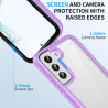 ZhuoFan Coque pour Samsung Galalxy S22 5G avec Protection D'écran Intégré,360° Integrale Antichoc Anti-Rayures Transparent Rigid