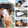 ZhuoFan Coque pour Samsung Galalxy S22 5G avec Protection D'écran Intégré,360° Integrale Antichoc Anti-Rayures Transparent Rigid