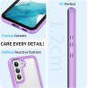 ZhuoFan Coque pour Samsung Galalxy S22 5G avec Protection D'écran Intégré,360° Integrale Antichoc Anti-Rayures Transparent Rigid
