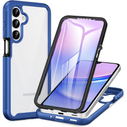 ZhuoFan Coque pour Samsung Galalxy 15 5G/4G avec Protection D'écran Intégré,360° Integrale Antichoc Anti-Rayures Transparent Rig