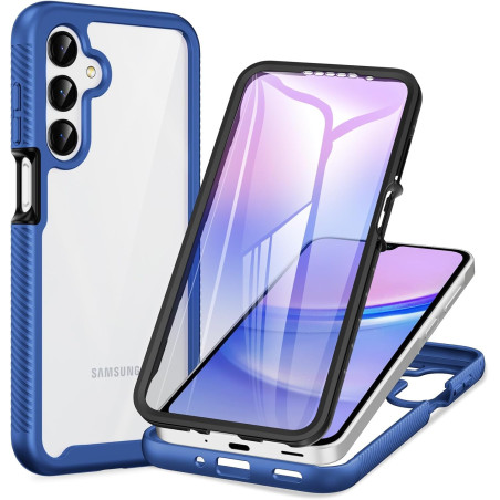 ZhuoFan Coque pour Samsung Galalxy 15 5G/4G avec Protection D'écran Intégré,360° Integrale Antichoc Anti-Rayures Transparent Rig