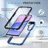 ZhuoFan Coque pour Samsung Galalxy 15 5G/4G avec Protection D'écran Intégré,360° Integrale Antichoc Anti-Rayures Transparent Rig