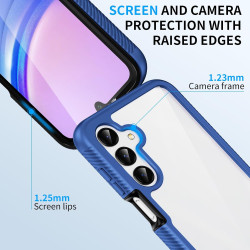 ZhuoFan Coque pour Samsung Galalxy 15 5G/4G avec Protection D'écran Intégré,360° Integrale Antichoc Anti-Rayures Transparent Rig