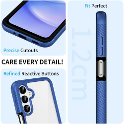 ZhuoFan Coque pour Samsung Galalxy 15 5G/4G avec Protection D'écran Intégré,360° Integrale Antichoc Anti-Rayures Transparent Rig