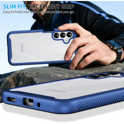 ZhuoFan Coque pour Samsung Galalxy 15 5G/4G avec Protection D'écran Intégré,360° Integrale Antichoc Anti-Rayures Transparent Rig
