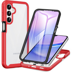 ZhuoFan Coque pour Samsung Galalxy 15 5G/4G avec Protection D'écran Intégré,360° Integrale Antichoc Anti-Rayures Transparent Rig