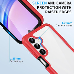 ZhuoFan Coque pour Samsung Galalxy 15 5G/4G avec Protection D'écran Intégré,360° Integrale Antichoc Anti-Rayures Transparent Rig