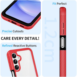ZhuoFan Coque pour Samsung Galalxy 15 5G/4G avec Protection D'écran Intégré,360° Integrale Antichoc Anti-Rayures Transparent Rig