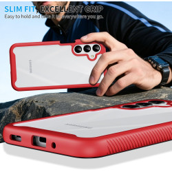 ZhuoFan Coque pour Samsung Galalxy 15 5G/4G avec Protection D'écran Intégré,360° Integrale Antichoc Anti-Rayures Transparent Rig