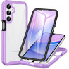 ZhuoFan Coque pour Samsung Galalxy 15 5G/4G avec Protection D'écran Intégré,360° Integrale Antichoc Anti-Rayures Transparent Rig