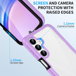 ZhuoFan Coque pour Samsung Galalxy 15 5G/4G avec Protection D'écran Intégré,360° Integrale Antichoc Anti-Rayures Transparent Rig