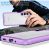 ZhuoFan Coque pour Samsung Galalxy 15 5G/4G avec Protection D'écran Intégré,360° Integrale Antichoc Anti-Rayures Transparent Rig
