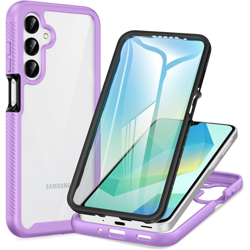ZhuoFan Coque pour Samsung Galaxy A16 4G/5G / A17 4G/5G / A26 5G avec Protection D'écran Intégré,360° Integrale Antichoc Anti-Ra