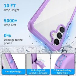 ZhuoFan Coque pour Samsung Galaxy A16 4G/5G / A17 4G/5G / A26 5G avec Protection D'écran Intégré,360° Integrale Antichoc Anti-Ra