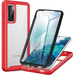 ZhuoFan Coque pour Samsung Galalxy S20 FE 5G/4G avec Protection D'écran Intégré,360° Integrale Antichoc Anti-Rayures Transparent