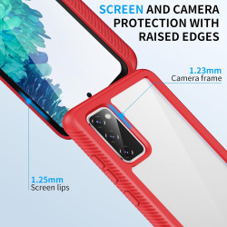 ZhuoFan Coque pour Samsung Galalxy S20 FE 5G/4G avec Protection D'écran Intégré,360° Integrale Antichoc Anti-Rayures Transparent