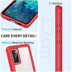 ZhuoFan Coque pour Samsung Galalxy S20 FE 5G/4G avec Protection D'écran Intégré,360° Integrale Antichoc Anti-Rayures Transparent