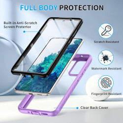 ZhuoFan Coque pour Samsung Galalxy S20 FE 5G/4G avec Protection D'écran Intégré,360° Integrale Antichoc Anti-Rayures Transparent