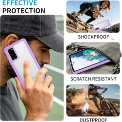 ZhuoFan Coque pour Samsung Galalxy S20 FE 5G/4G avec Protection D'écran Intégré,360° Integrale Antichoc Anti-Rayures Transparent