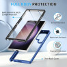 ZhuoFan Coque pour Samsung Galalxy S23 Ultra 5G avec Protection D'écran Intégré,360° Integrale Antichoc Anti-Rayures Transparent