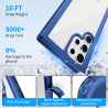 ZhuoFan Coque pour Samsung Galalxy S23 Ultra 5G avec Protection D'écran Intégré,360° Integrale Antichoc Anti-Rayures Transparent