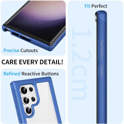 ZhuoFan Coque pour Samsung Galalxy S23 Ultra 5G avec Protection D'écran Intégré,360° Integrale Antichoc Anti-Rayures Transparent