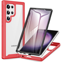 ZhuoFan Coque pour Samsung Galalxy S23 Ultra 5G avec Protection D'écran Intégré,360° Integrale Antichoc Anti-Rayures Transparent