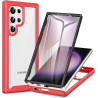 ZhuoFan Coque pour Samsung Galalxy S23 Ultra 5G avec Protection D'écran Intégré,360° Integrale Antichoc Anti-Rayures Transparent