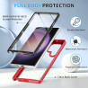 ZhuoFan Coque pour Samsung Galalxy S23 Ultra 5G avec Protection D'écran Intégré,360° Integrale Antichoc Anti-Rayures Transparent