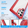 ZhuoFan Coque pour Samsung Galalxy S23 Ultra 5G avec Protection D'écran Intégré,360° Integrale Antichoc Anti-Rayures Transparent