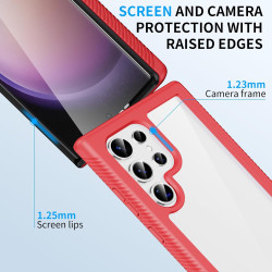 ZhuoFan Coque pour Samsung Galalxy S23 Ultra 5G avec Protection D'écran Intégré,360° Integrale Antichoc Anti-Rayures Transparent