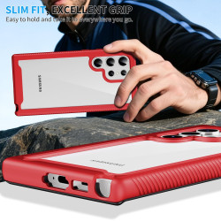 ZhuoFan Coque pour Samsung Galalxy S23 Ultra 5G avec Protection D'écran Intégré,360° Integrale Antichoc Anti-Rayures Transparent