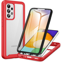 ZhuoFan Coque pour Samsung Galalxy A52s 5G / A52 5G/4G avec Protection D'écran Intégré,360° Integrale Antichoc Anti-Rayures Tran
