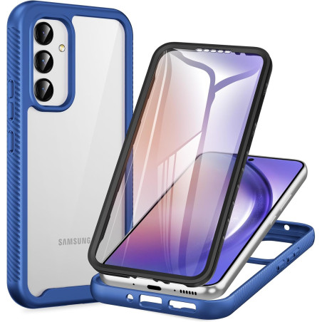 ZhuoFan Coque pour Samsung Galalxy A54 5G avec Protection D'écran Intégré,360° Integrale Antichoc Anti-Rayures Transparent Rigid