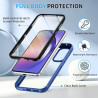 ZhuoFan Coque pour Samsung Galalxy A54 5G avec Protection D'écran Intégré,360° Integrale Antichoc Anti-Rayures Transparent Rigid