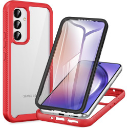 ZhuoFan Coque pour Samsung Galalxy A54 5G avec Protection D'écran Intégré,360° Integrale Antichoc Anti-Rayures Transparent Rigid